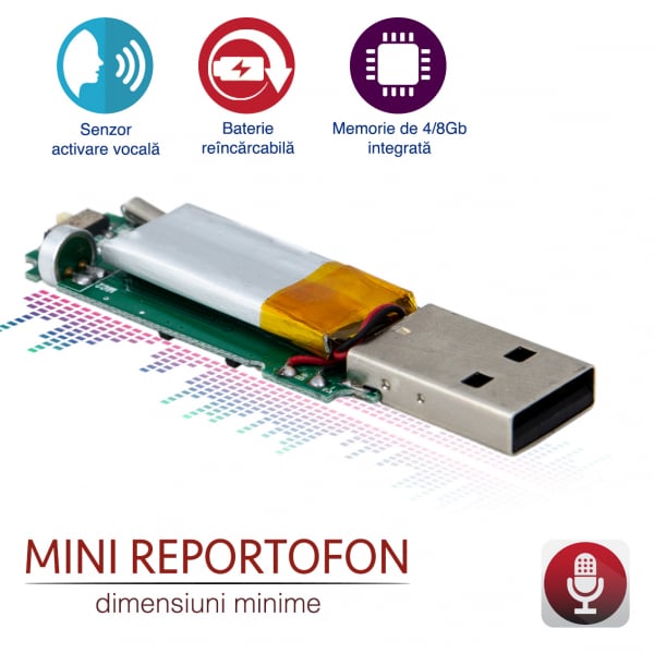 modul reportofon spy de microfon care inregistraza pentru bona sot sotie [1]