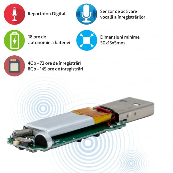 modul reportofon spy de microfon care inregistraza pentru bona sot sotie [2]