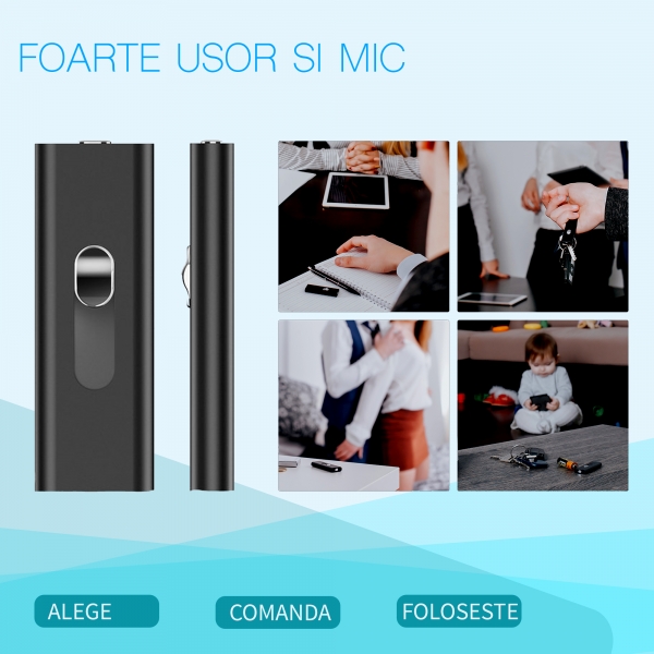 Reportofon Spion cu Activare Vocala in Stick USB, 16Gb-1128 de ore, 26 de ore autonomie, Ultra-Profesional [9]