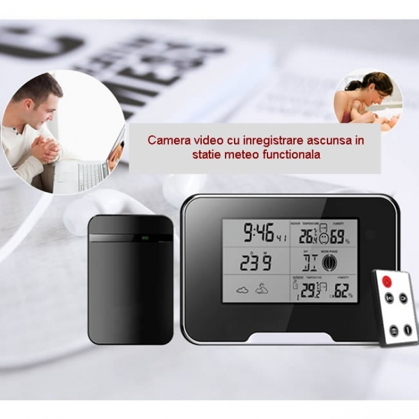 Termohigrometru cu microcamera video DVR pentru spionaj full HD [1]