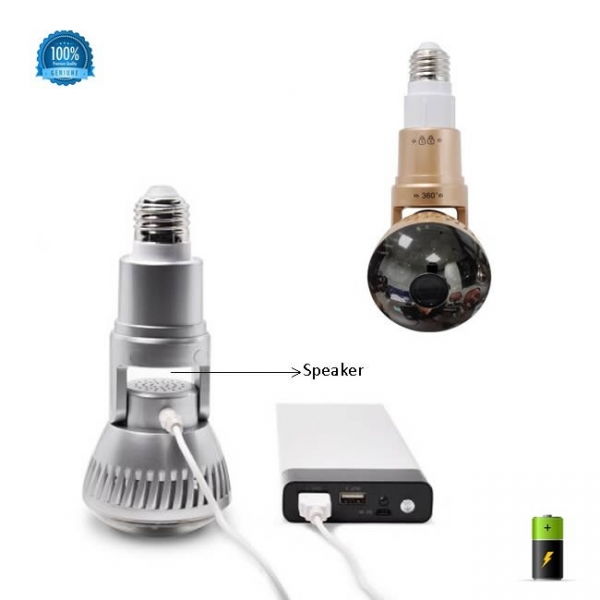 Camera Video Ip Wi-fi DVR pentru Spionaj Discret Camuflata in Bec Corp Rotativ Extensibil [1]