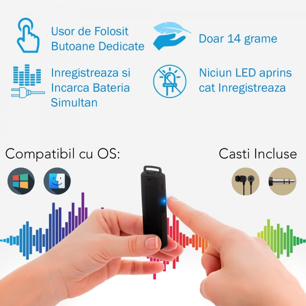Stick USB 8Gb reportofon spion profesional 8Gb [2]
