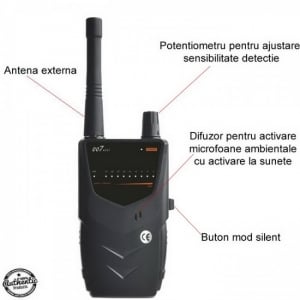 BHS Top 007 Mini – 5.2 Ghz - Detector pentru Camere si Microfoane Spion cu Scanare Manuala