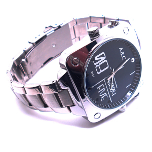 Cameră Video Spion DVR, Night Vision Mascată în Ceas de Mâna, Brățară Metalică, Rezoluție 1080P [2]