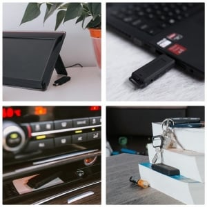 Stick USB de Memorie Spion cu Inregistrare 384kbps, Functie de Activare Vocala, Memorie Interna 8Gb - 564 de ore - Model Profesional [1]
