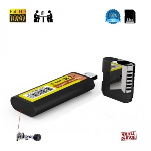 Expertul recomanda !!! - Camera Video pentru Spionaj Camuflata in Bricheta Functionala, 1920x1080p, Conectare Directa USB, Card MicroSD 32GB