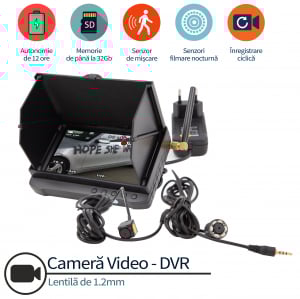 Cameră Video Spy Ascunsă Anti-Vandalism Auto, Protecție Completă, Senzor de Mișcare, Stocare pe Card MicroSD 32GB [3]