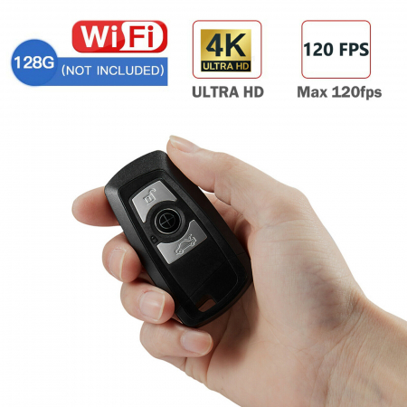 Camera Video cu Rezolutie 4K Integrata in Telecomanda Auto, conexiune Wi-fi ,micro SD 128 GB [1]