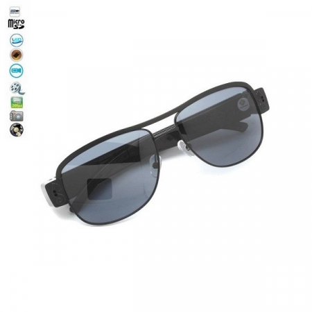 Minicamera video spy camuflata in ochelari de soare, card microSD 32Gb [2]