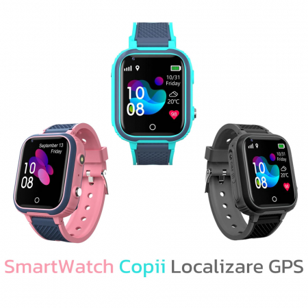 Expertul recomanda !!! - Ceas Smart cu LOCALIZATOR GPS Inteligent, pentru Copii, cu Apelare Video, Buton de Panica + Aplicatie pe Android si iOS