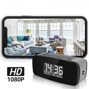 Cameră Video Spion WI-FI, IP, DVR în Ceas de Birou cu Vizualizare în Timp Real, Rezoluție FULL HD, Senzor de Mișcare, Night Vision, 128GB [4]