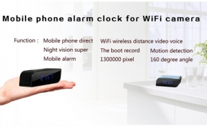 Camera spion WI-FI IP,  HD,  mascata in ceas desteptor, infrarosu invizibil [4]