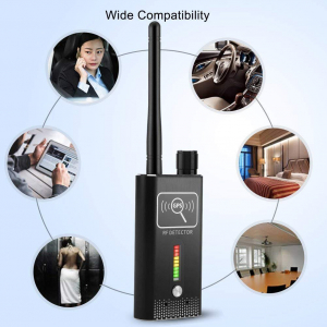 Detector Ultraprofesional de Camere Video Spion, Microfoane si Localizatoare GPS, 8.7 GHz, MAXPROTECT08, Husa Antiascultare Bonus [6]