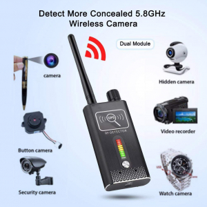 Detector Ultraprofesional de Camere Video Spion, Microfoane si Localizatoare GPS, 8.7 GHz, MAXPROTECT08, Husa Antiascultare Bonus [3]