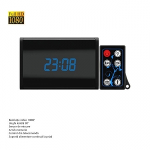 Microcamera Video Spy DVR Camuflata in Ceas de Birou, Detector de Miscare, 1920x1080p [0]