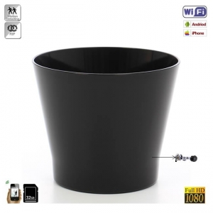 MiniCamere IP P2P - vizualizare prin internet pe telefon - Microcamera spy  ip p2p wi-fi dvr mascata in ghiveci pentru flori, detector de miscare