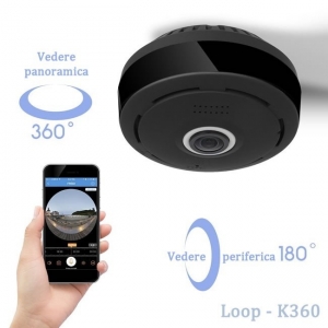 LOOP-K360 - Modul Microcamera Video Spion WiFi IP, 360 de Grade, Filmare pe Timp de Noapte, Unghi Lentila 180°, Detector de Miscare, 128Gb [3]