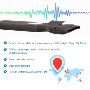 Mini Gps Tracker Profesional, Autonomie 30 Zile, Functie de Microfon Gsm [1]