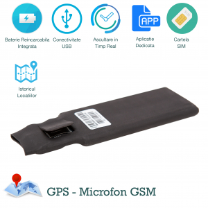 Mini Gps Tracker Profesional, Autonomie 30 Zile, Functie de Microfon Gsm