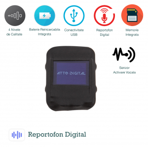 Reportofon spion profesional cu dimensiuni minime