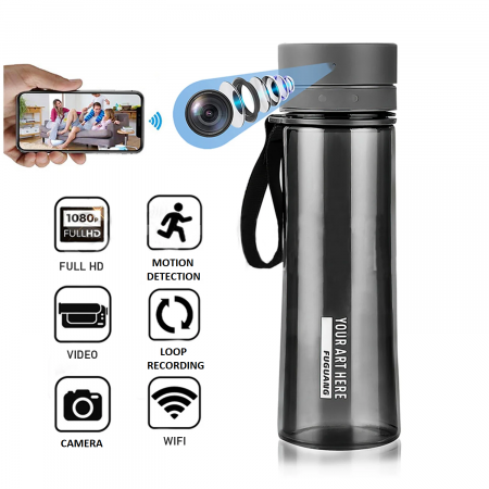Camera Video Integrata in Sticla de Apa 750ml, Rezolutie Full Hd 1920x1080p, Conexiune Wi-fi [5]