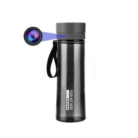 Expertul recomanda !!! - Camera Video Integrata in Sticla de Apa 750ml, Rezolutie Full Hd 1920x1080p, Conexiune Wi-fi