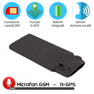 Cele mai performante Microfoane GSM - Modul Microfon Gsm pentru Spionaj in Timp Real cu Functie de Activare Vocala + Localizare in 20 Secunde, MN11MAX+
