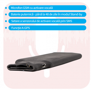 Modul Microfon Gsm pentru Spionaj in Timp Real cu Functie de Activare Vocala + Localizare in 20 Secunde, MN11MAX+ [1]
