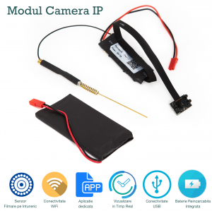 MiniCamere IP P2P - vizualizare prin internet pe telefon - Camera Video IP Spion Wireless Wi-Fi si Night Vision, Vizualizare Online, Model MCIPNV940