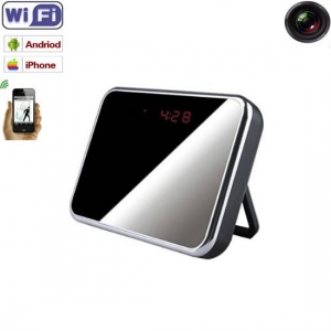 Microcamera spion wi-fi ip p2p ascunsa in ceas de birou,senzor miscare,32Gb,1080p [0]