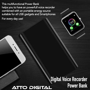 Reportofon Spion Ascuns în PowerBank, Autonomie 380 Ore, Funcție de Activare Vocală, Sunet UltraClear, Memorie 8GB,  Slim PowerREC [4]
