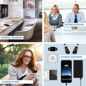 Reportofon Spion Ascuns în PowerBank, Autonomie 380 Ore, Funcție de Activare Vocală, Sunet UltraClear, Memorie 8GB,  Slim PowerREC [6]