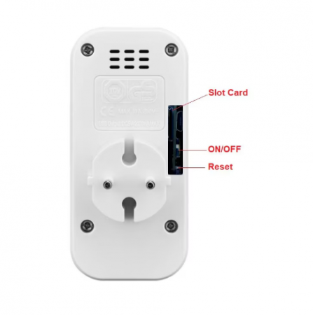 Priza Dubla cu Camera Spion Full HD 1080P, Conexiune Wi-Fi si Senzor de Miscare, CAMIP106BW [4]