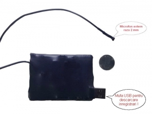 Mini microfoane ( module incorporabile ) - Mini dispozitiv spy reportofon  - 2mm - 278 de ore, 10 zile