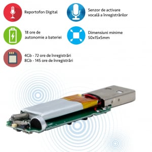 modul reportofon spy de microfon care inregistraza pentru bona sot sotie [1]
