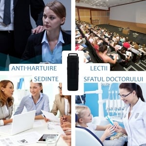 Reportofon Spion Ultra-Profesional Camuflat în Stick USB cu Activare Vocală | 8GB/564 de ore | Clear HD 384kbps/32kbps | Baterie 26 de Ore | Căști Incluse | MAA-V8GB [8]