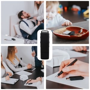 Reportofon Spion Ultra-Profesional Camuflat în Stick USB cu Activare Vocală | 4GB/282 de ore | Clear HD 384kbps/32kbps | Baterie 26 de ore | Căști Incluse | MAA-V4GB [10]