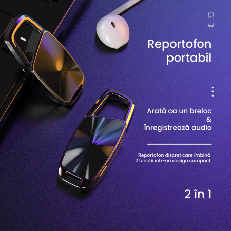 Reportofon Tip Breloc chei cu memorie 16 Gb, Autonomie 22 ore, Kelly016Gb [4]