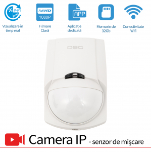 Senzor de miscare microcamera ip wireless