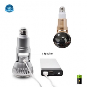 Camera Video Ip Wi-fi DVR pentru Spionaj Discret Camuflata in Bec Corp Rotativ Extensibil [0]