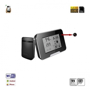 Statie meteo cu minicamera video pentru spionaj IP wi-fi, p2p, full HD [0]