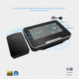 Statie meteo cu minicamera video pentru spionaj IP wi-fi, p2p, full HD [1]