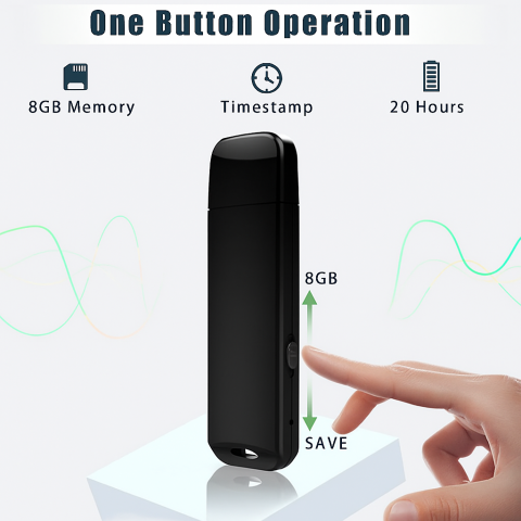 Stick USB cu Funcție de Reportofon, 8GB, Activare Vocală și Reducere Zgomot [3]