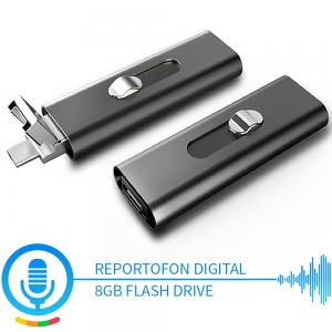 Reportofoane Spion -     Microfoane cu Inregistrare Discreta - Stick usb de memorie reportofon spion cu activare la voce  8 Gb - 147 ore SR089GB22