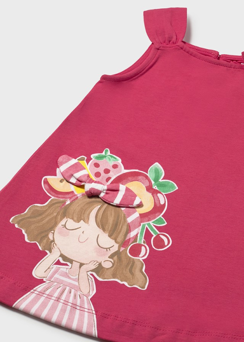 Mayoral ,Rochita bumbac rosie cu imprimeu 1930 . [2]