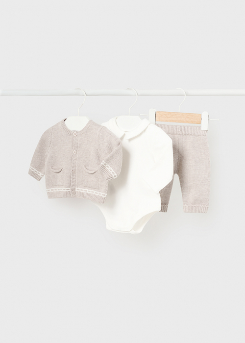 Mayoral,set 3 piese bebe 2516 ,bej [1]