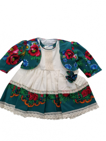 Rochiţe - Rochita fete spic de grau verde