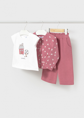 Compleu fete - Set  pantaloni 3 piese Mayoral 1574 bumbac