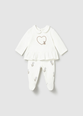 Set fete - Compleu fete bumbac crem 1592