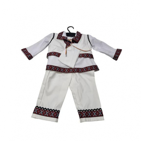 Seturi - Costum traditional baieti cu broderie rosie